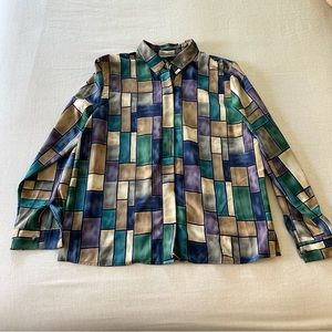 Retro Oversize multicolored Blouse